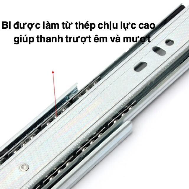 Ray Trượt Ngăn Kéo 3 Tầng 30cm ( Bạc)