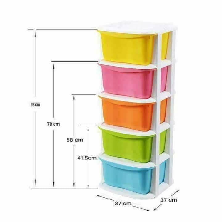Tủ nhựa đựng đồ cao cấp 5 tầng cho bé