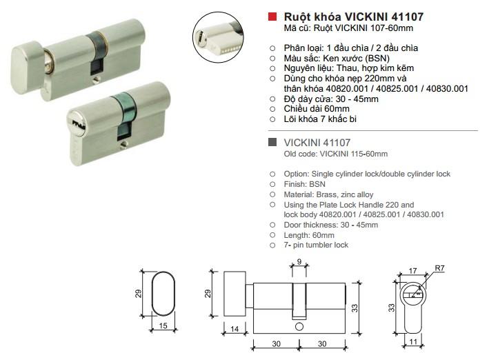 [HCM]Ruột khóa VICKINI 41107