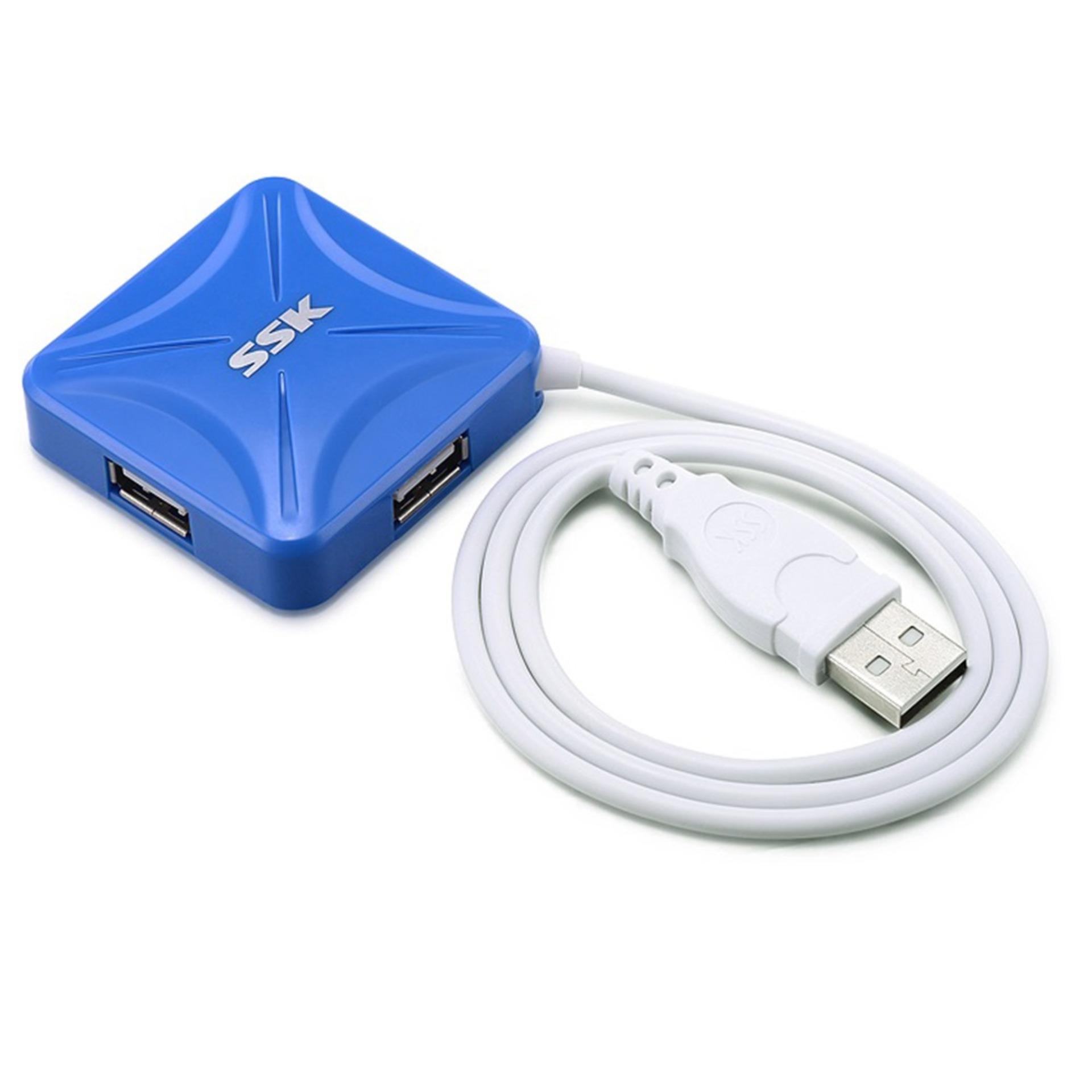 Bộ chia USB 4 cổng SSK SHU027 Xanh