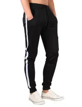 track pants with elastic bottom