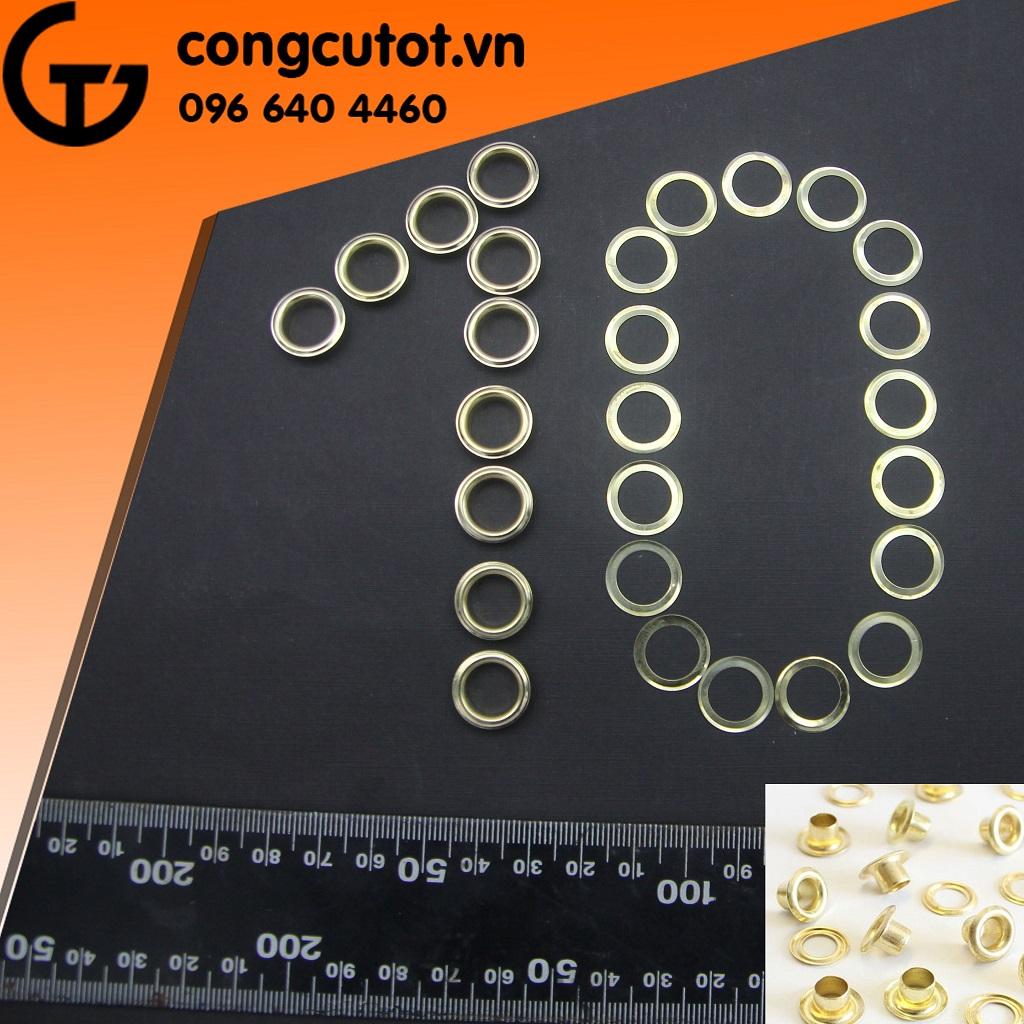 Mắt cáo 10mm vàng túi 100 cặp chuyên bấm bạt (Mắt cáo)