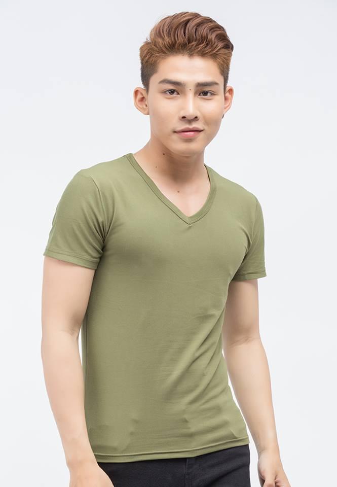 Combo 3 áo thun nam body cổ tim vải dày mịn thấm hút tốt