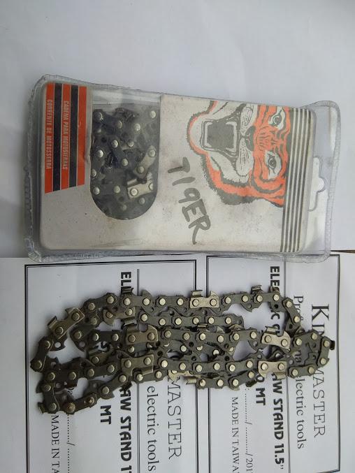 Xích máy cưa điện,dùng cho lam 16 inh = 40cm có 29 mắt cắt gỗ thương hiệu TiGer, cho máy Makita 5016B, các máy cưa điện, cưa xăng bãi có bước  xích 3/8 , chân lam 1,3mm.