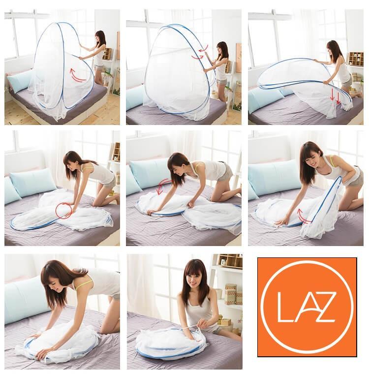 Màn chụp tự bung gấp gọn tiện lợi 1m8