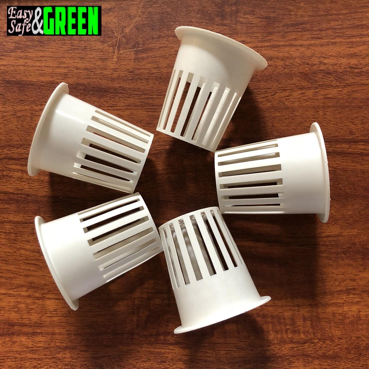 Bộ 100 rọ nhựa trồng rau thủy canh phi 55