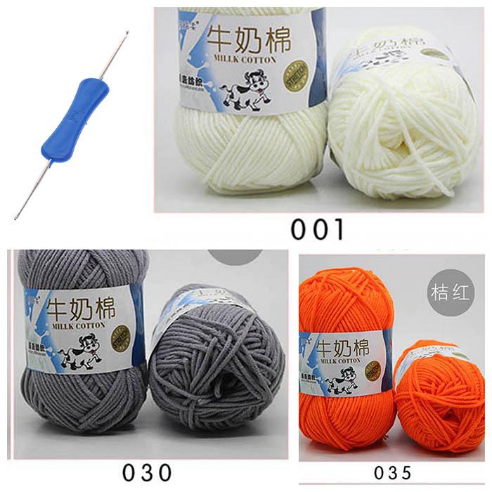 [HCM]3 cuộn len milk bò + 1 Kim móc