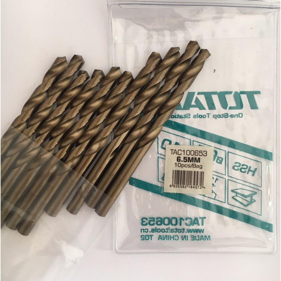 6.5MM BỘ 10 MŨI KHOAN SẮT TOTAL TAC100653