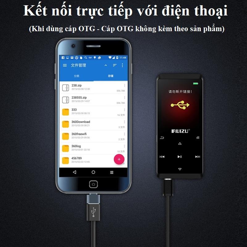 Máy nghe nhạc MP3 Lossless Ruizu D02 - 8G (Phiên bản Bluetooth)