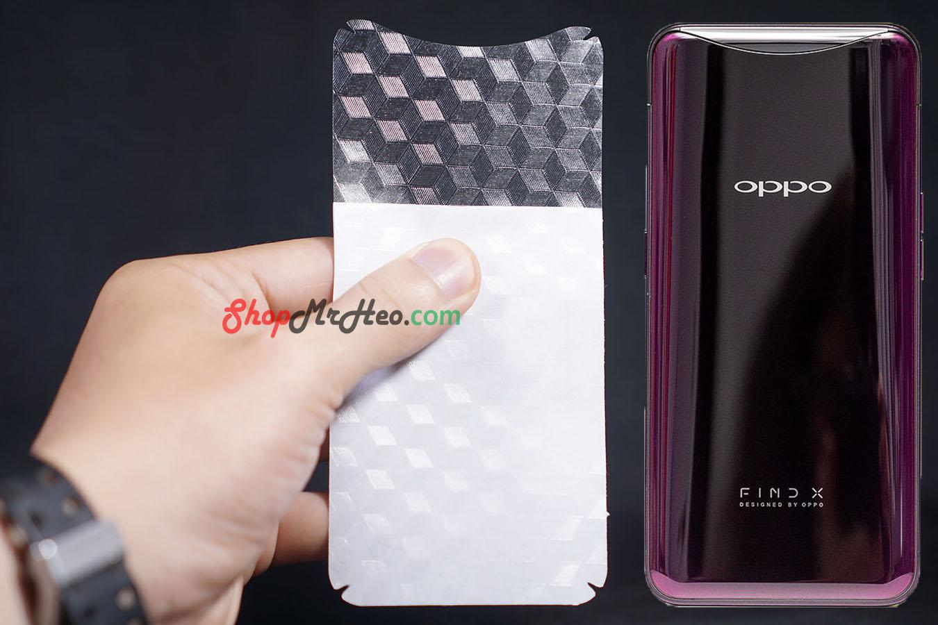 [HCM]Bộ 3 Skin Dán Mặt Lưng Vân 3D OPPO Find X