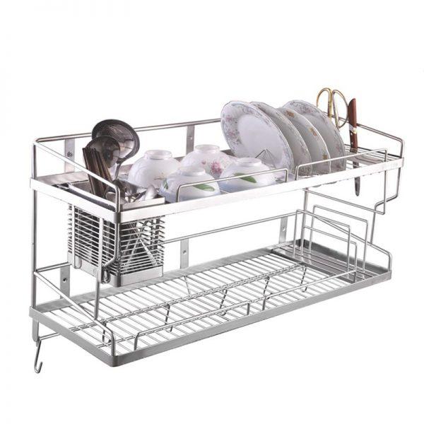 Kệ chén 2 tầng treo KIBATH Inox 304 TT-809