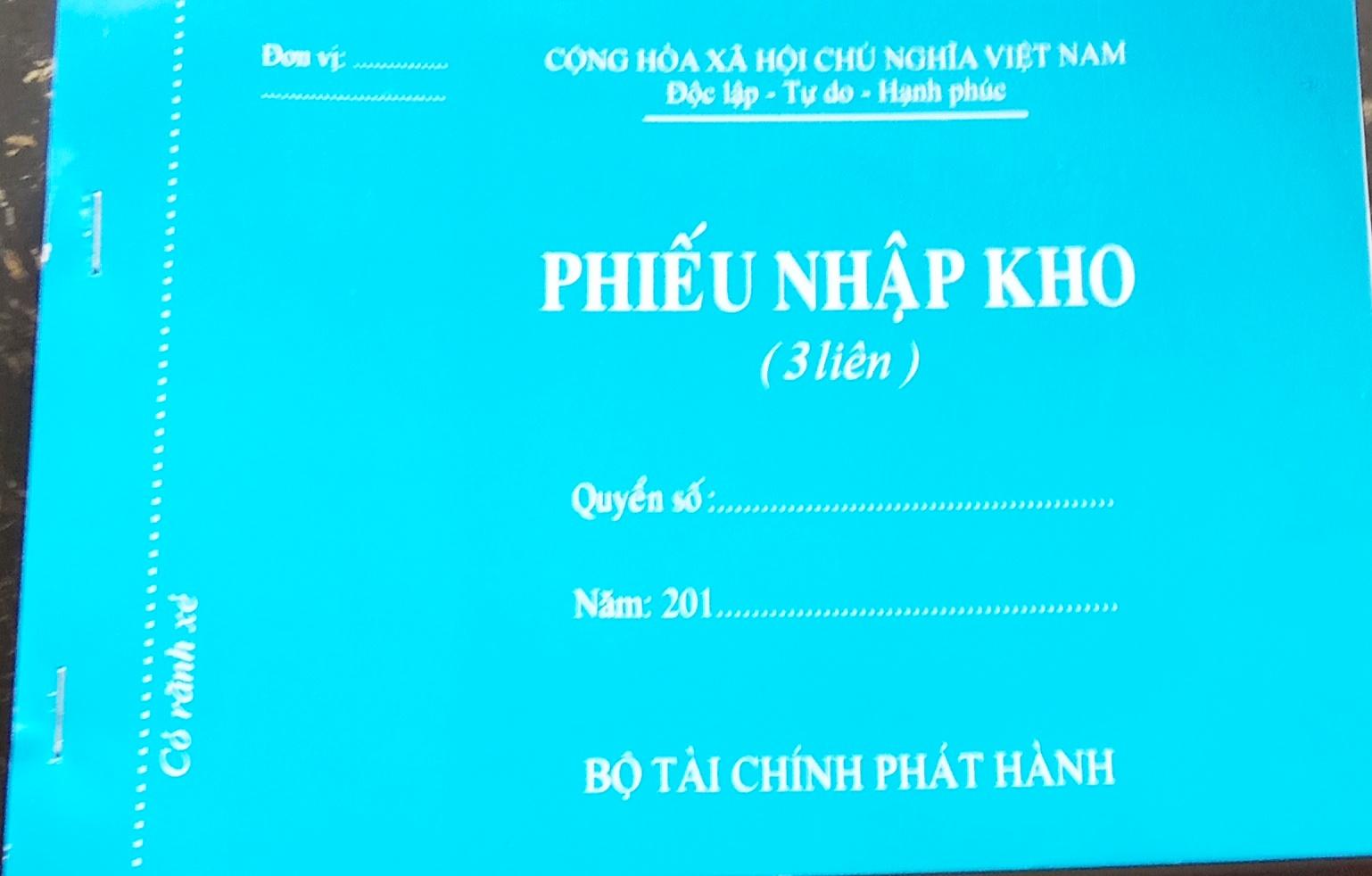 10 quyển phiếu nhập kho 3 liên