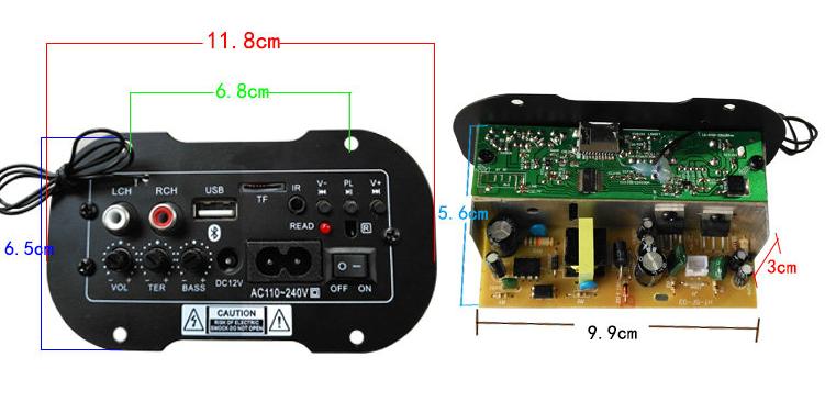 Âm Ly Bluetooth PA2003 HiFi Bass , Mạch Loa Crow 80W