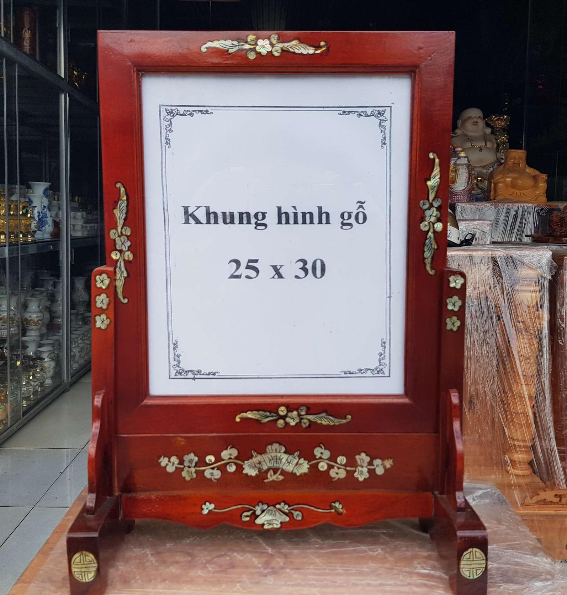 Khung hình thờ gỗ tràm bông vàng