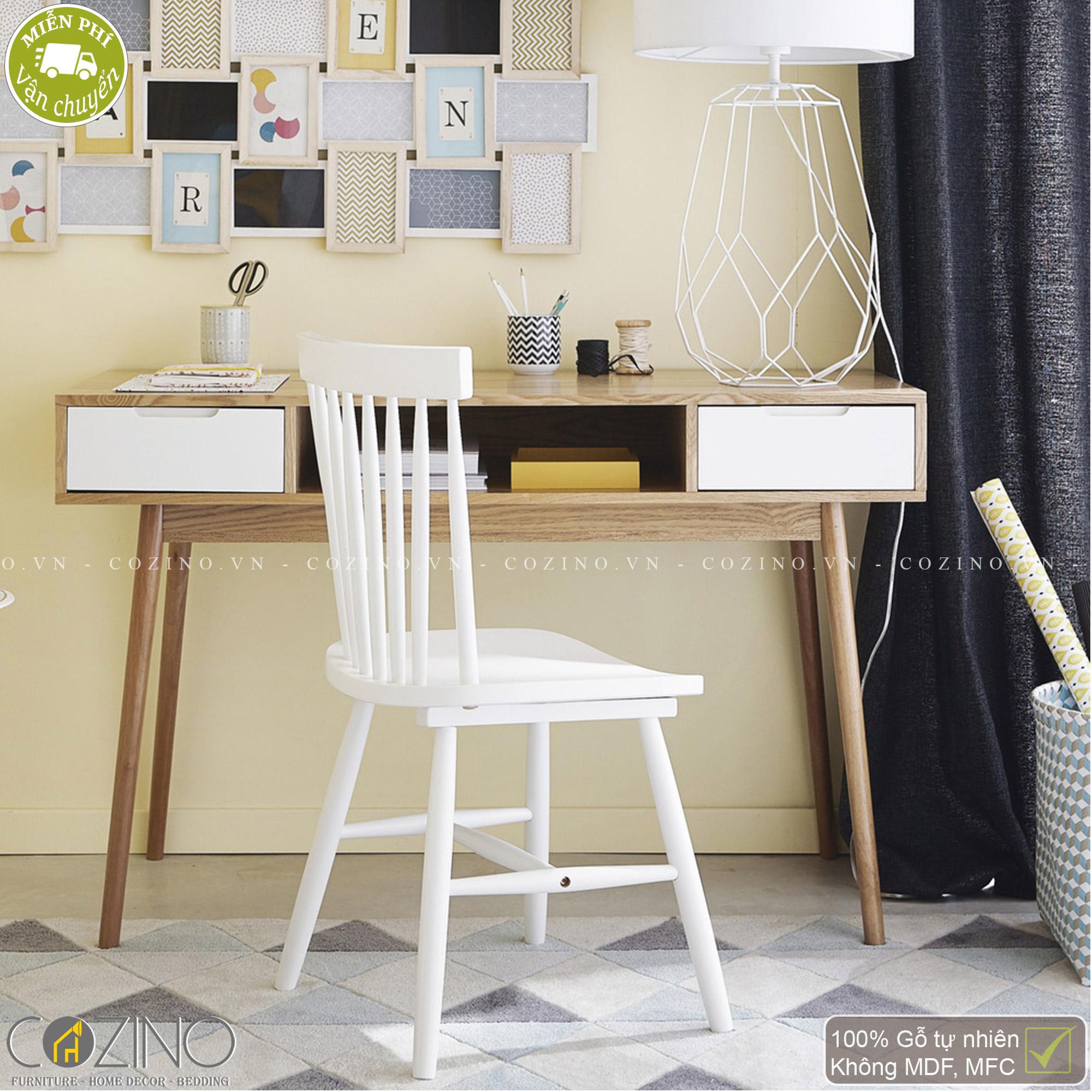 Bàn làm việc SENJA Vintage gỗ tự nhiên