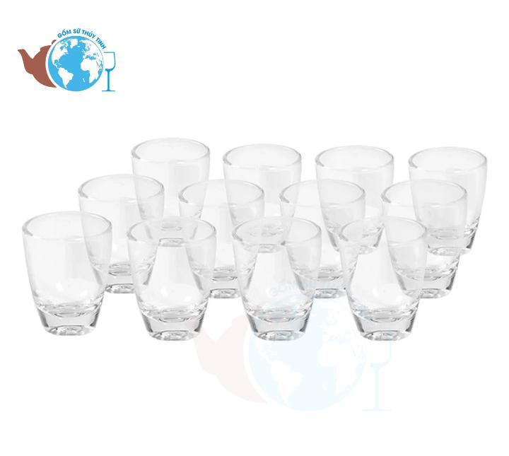 [HCM] Bộ 12 ly rươu bầu thủy tinh, ly uống rượu (12 ly)