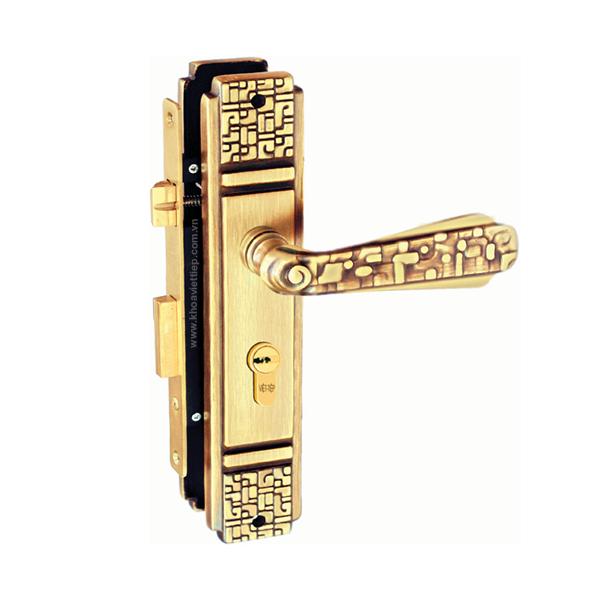 Khóa Cửa Tay Gạt Bằng Đồng 04277 Việt Tiệp (Cửa Thông Phòng)