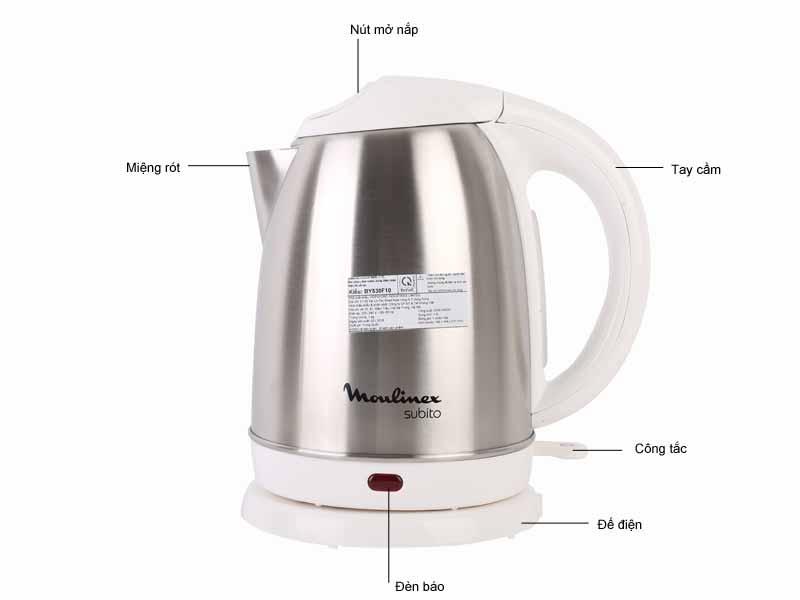 Bình siêu tốc Inox Moulinex 2400W - BY530F10