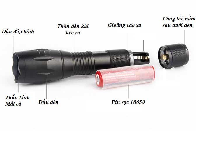 [HCM]ĐÈN PIN ULTRAFIRE SIÊU SÁNG HY A100 CHẤT LƯỢNG MỸ