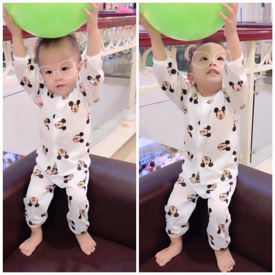 Set 5 bộ dài tay cài khuy giữa( KÈM QUÀ TẶNG )