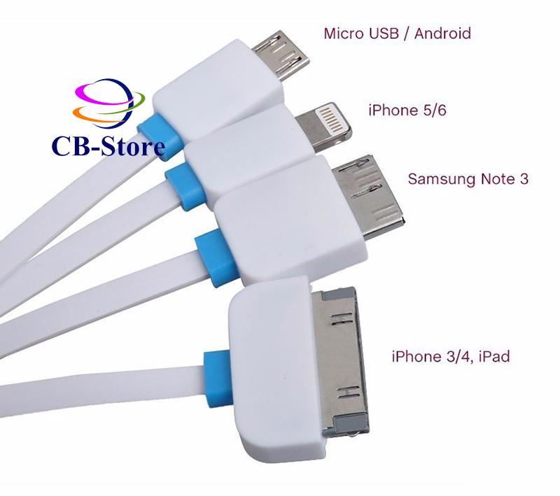Dây cáp xạc rút đa năng 4 đầu xạc