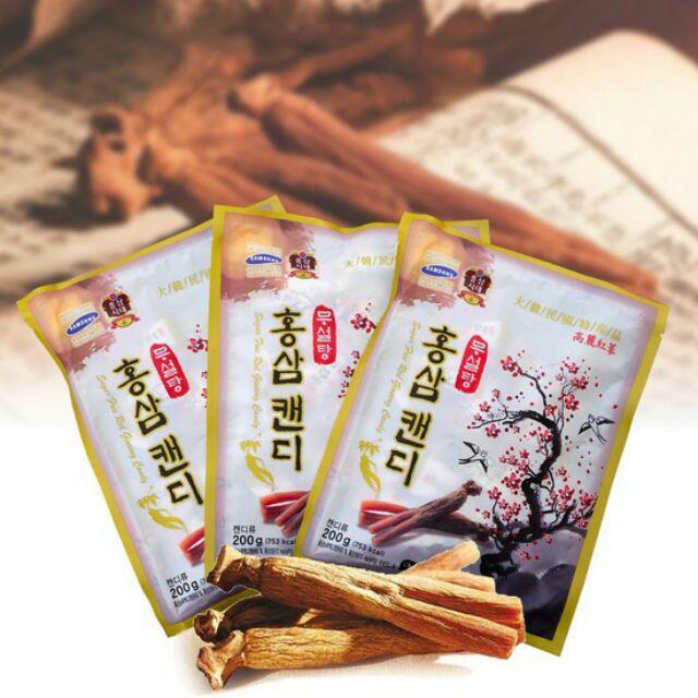 Combo 2 gói kẹo Hồng Sâm không đường 200gr Hàn Quốc