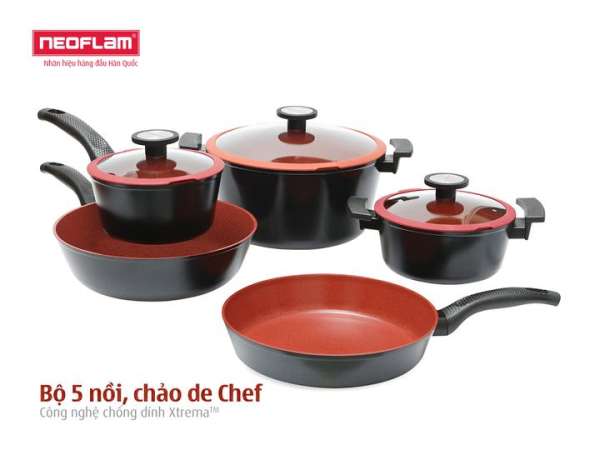 Bộ 5 nồi chảo de Chef