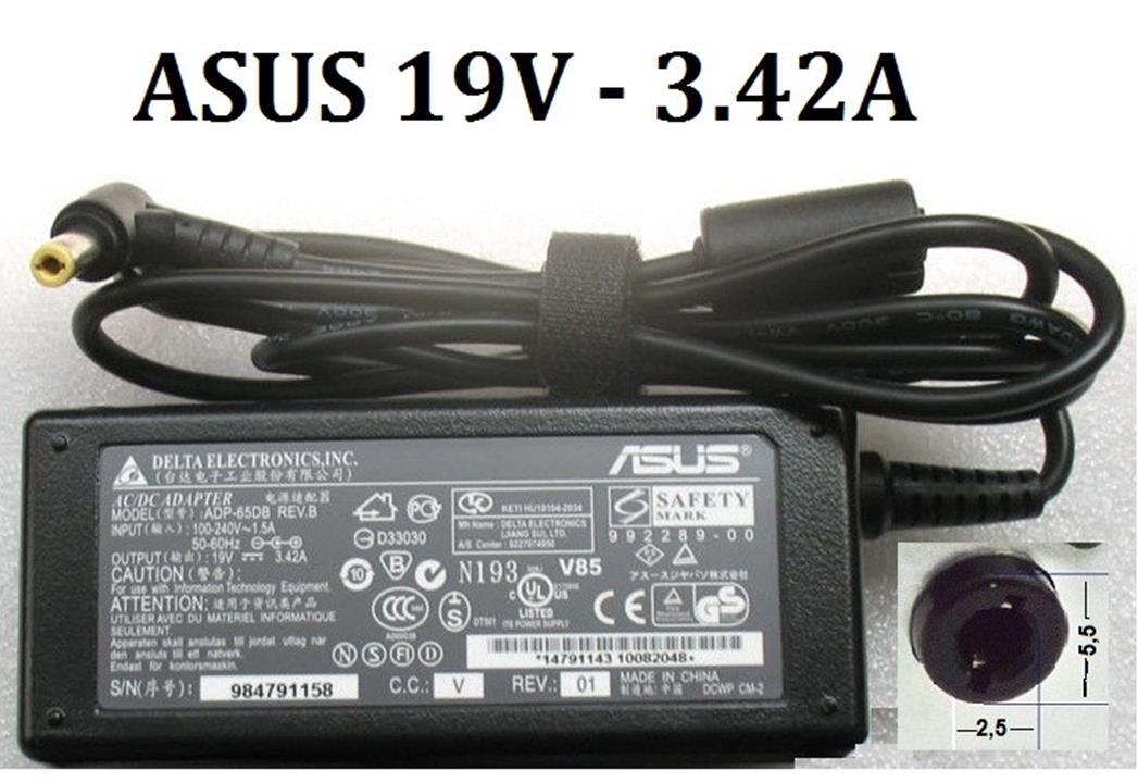 Sạc pin laptop asus 19v 3.42a - adapter asus