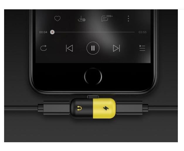 Cáp chia Lightning 1 ra 2 cho Sạc và Tai nghe cho Iphone 7 Phiên Bản 2018, bộ chuyển đổi vừa sạc vừa nghe nhạc, bộ chia 2 cổng sạc và tai nghe cho iphone 7, 8, X