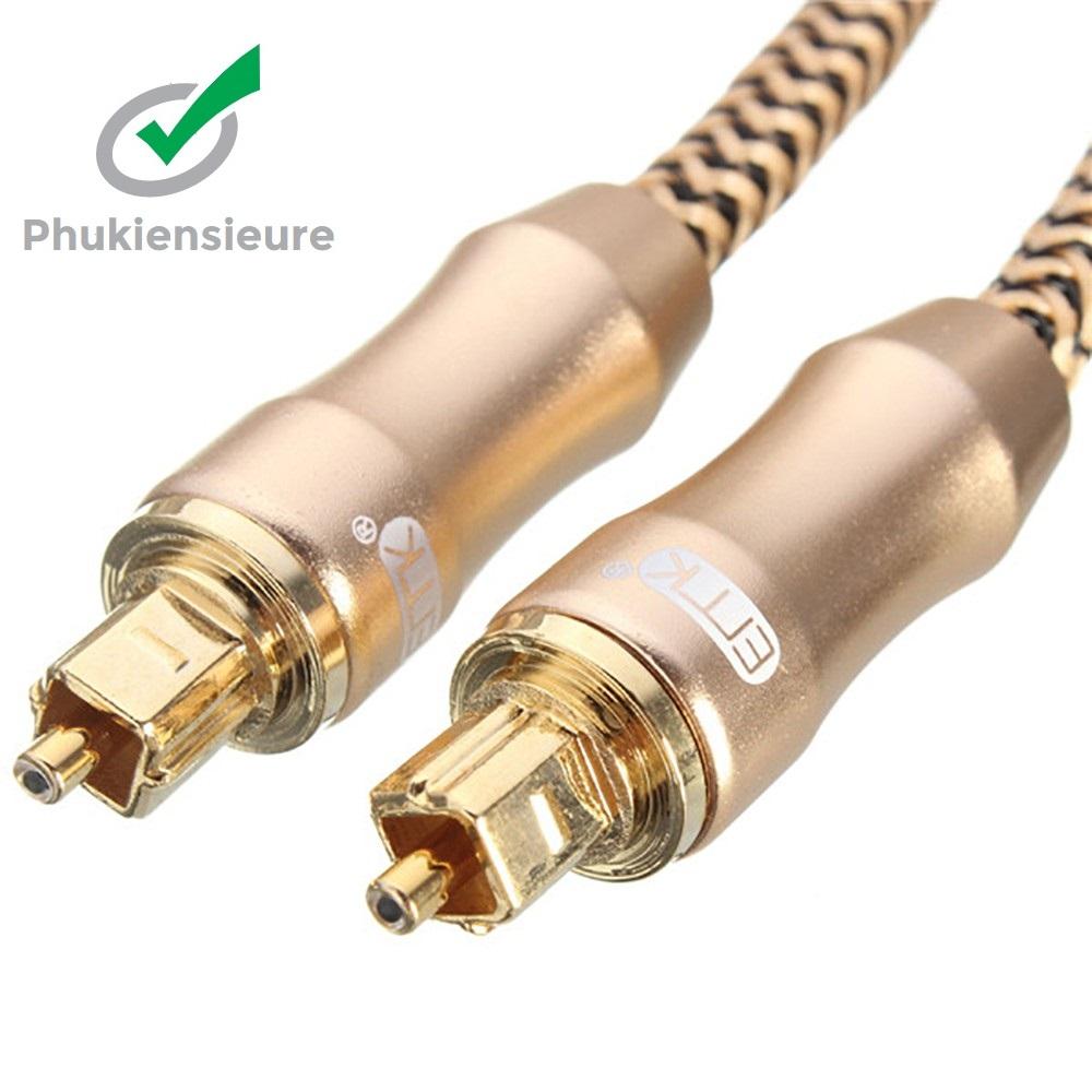 Cáp quang Cable ETK Toslink OPTICAL 3M (mạ vàng 24k)