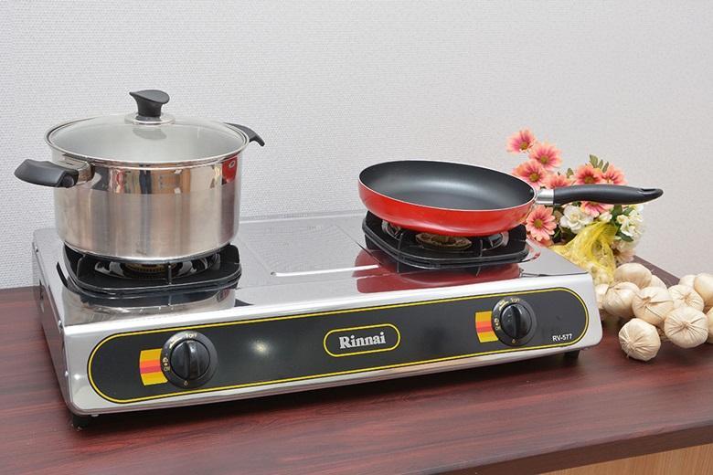 Bếp gas đôi Rinnai RV-577 BK (Bạc)