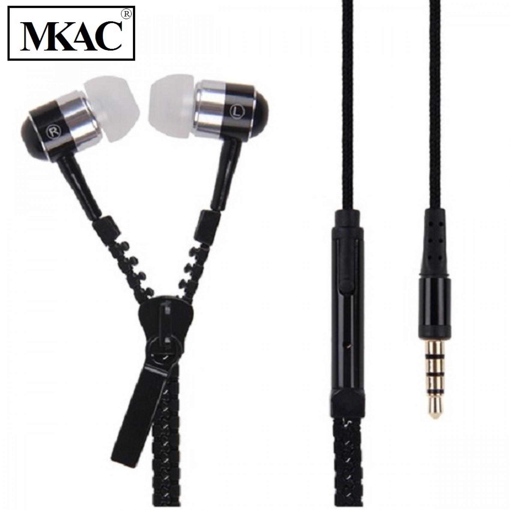 [HCM]Tai nghe Cao cấp Zipper (khóa kéo chống rối) - MKAC