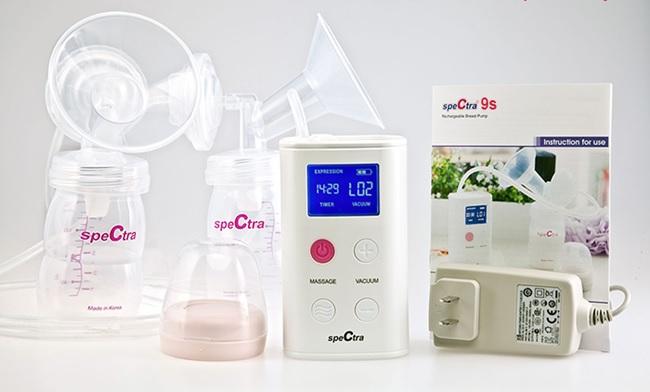 Máy hút sữa điện đôi Spectra 9S Made in Korea (có thể dùng pin)