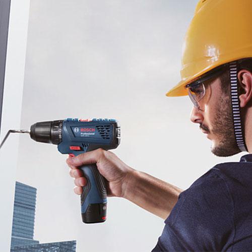 Máy vặn vít pin Bosch GSR 120-LI Professional kèm phụ kiện +Tặng 1 đầu vít ngắn và đầu vít dài