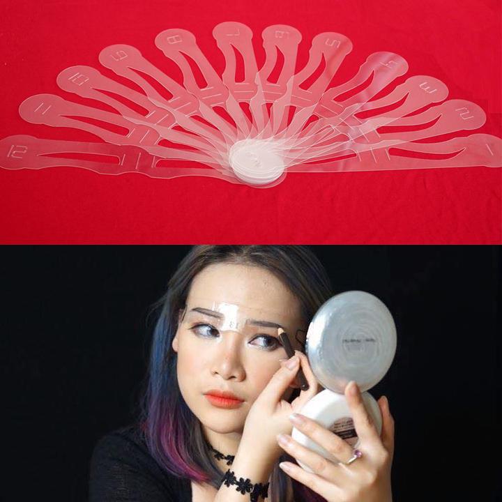 Bộ khuôn kẻ chân mày 12 dáng