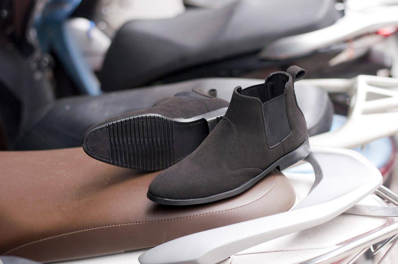 Giày Chelsea boot cổ chun da búc đen  ver 2.0  CB520-BUCKDEN