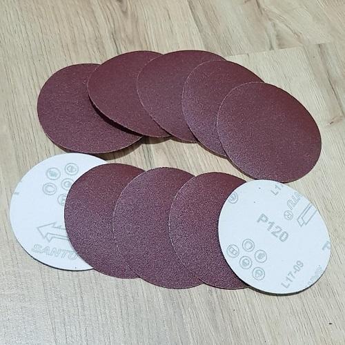 Bộ 10 Miếng Giấy Nhám Tròn Mặt Trái Nỉ Đường Kính 100mm Tương Đương 4 Inch Chuyên Dùng Dán Đế Phớt Gắn Máy Mài Cầm Tay