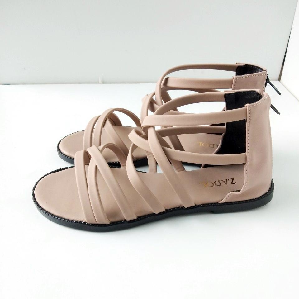 Sandal dây có khóa kéo (hình thật)