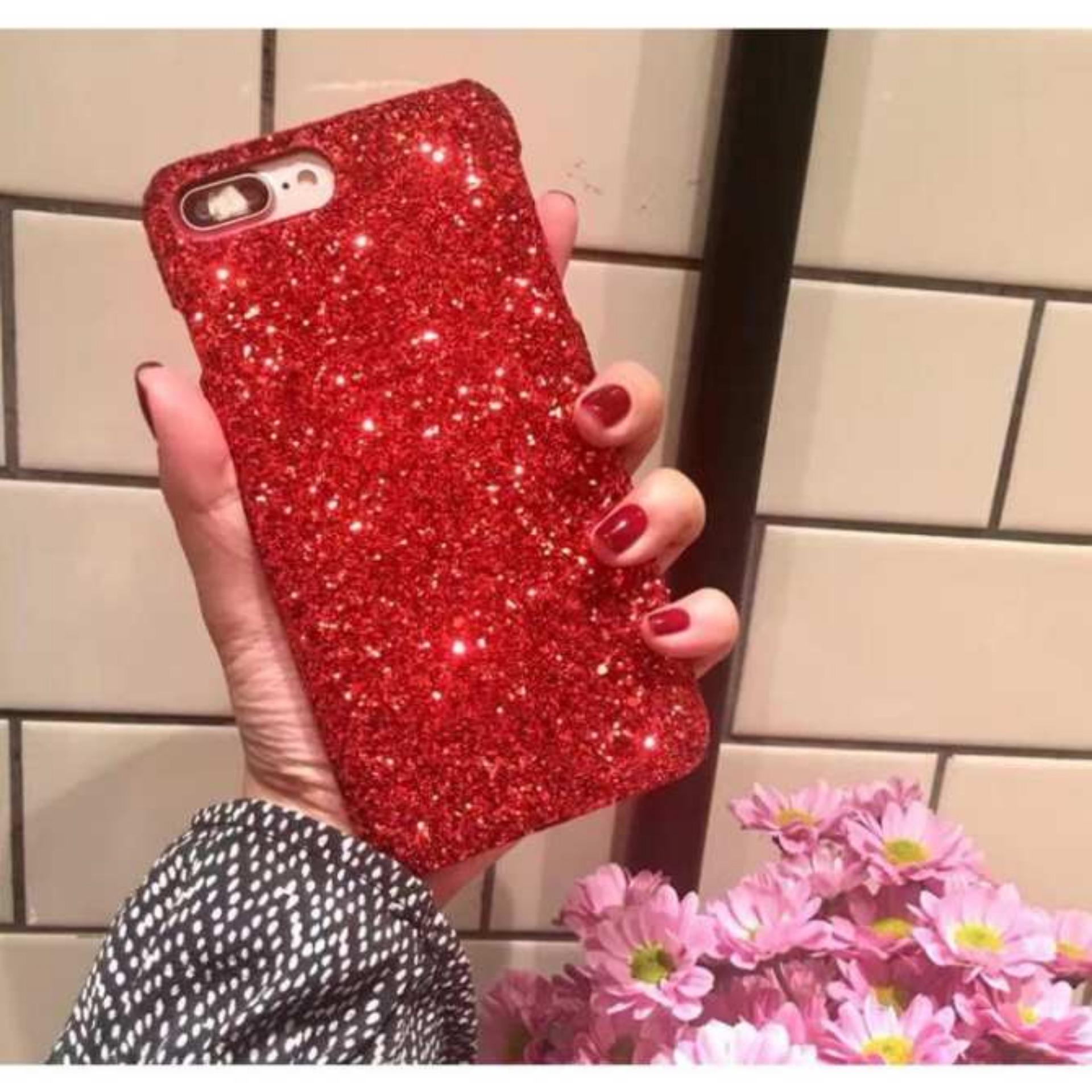 Ốp Đính Kim Tuyến cho Iphone 7,8PLUS ( ốp cứng ) ĐEN MÃ A172