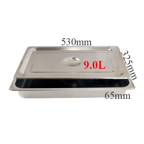 Khay inox có nắp 9 lít GN 1/1x65mm
