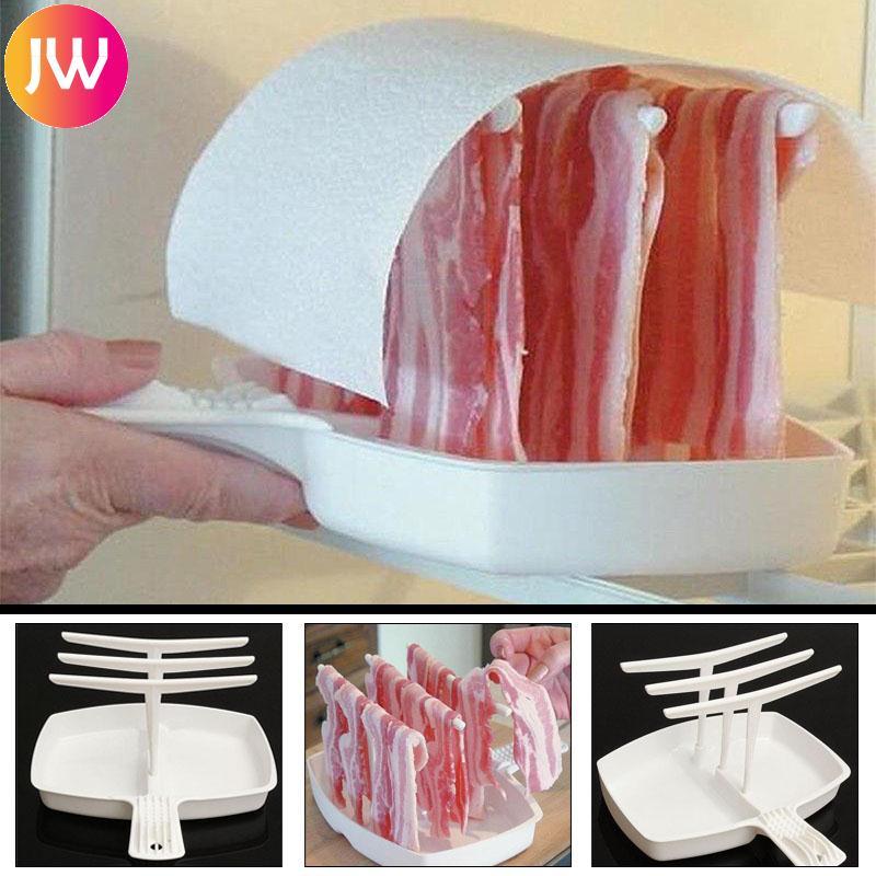 Microwave Bacon Cooker Tray Rack Hanger Food Preparation Cooking Kitchen Supply