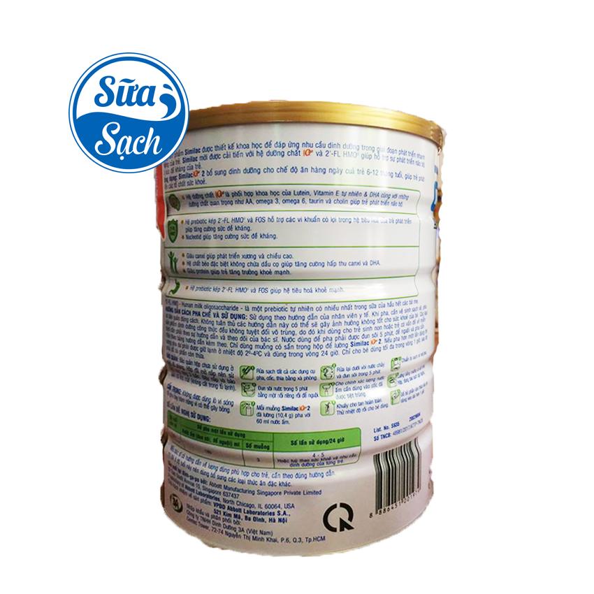 Sữa bột Similac IQ 2 HMO 900g (mẫu mới)