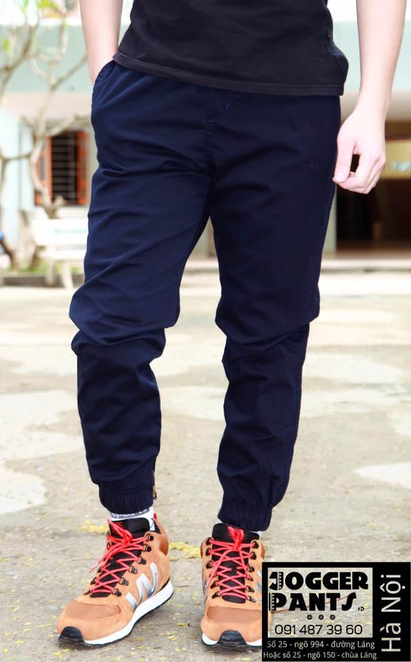 Quần jogger kaki bo gấu
