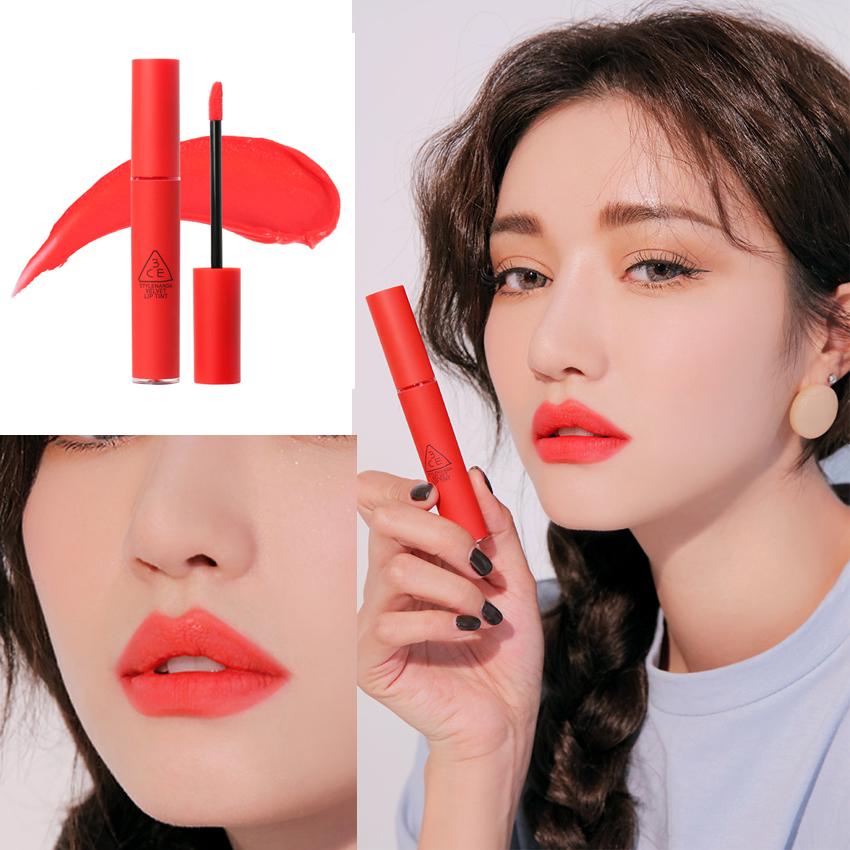 Son kem lì 3ce velvet lip tint #save me - san hô neon