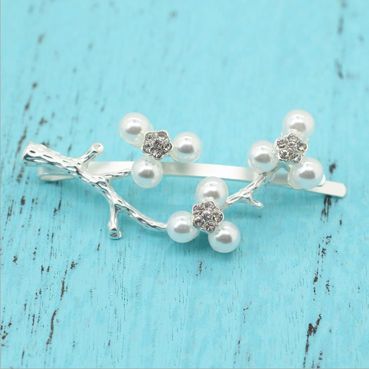 Kẹp tóc đính hạt mầu vàng phong cách vintage (KAH50)