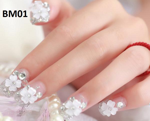 Bộ 24 Móng Tay Giả Họa Tiết BM01