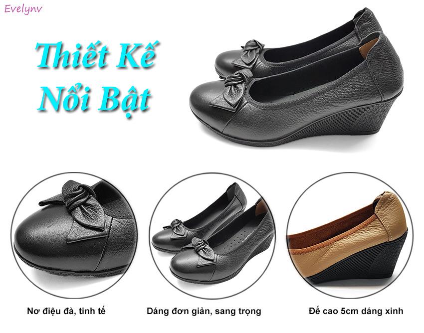 [HCM]Giày Cao Gót 5cm Nữ Siêu Mềm Đế Xuồng Dáng Đẹp