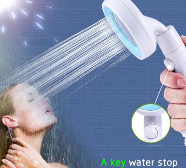 Vòi tắm hoa sen tăng áp có lọc nước kèm nút đóng mở nước