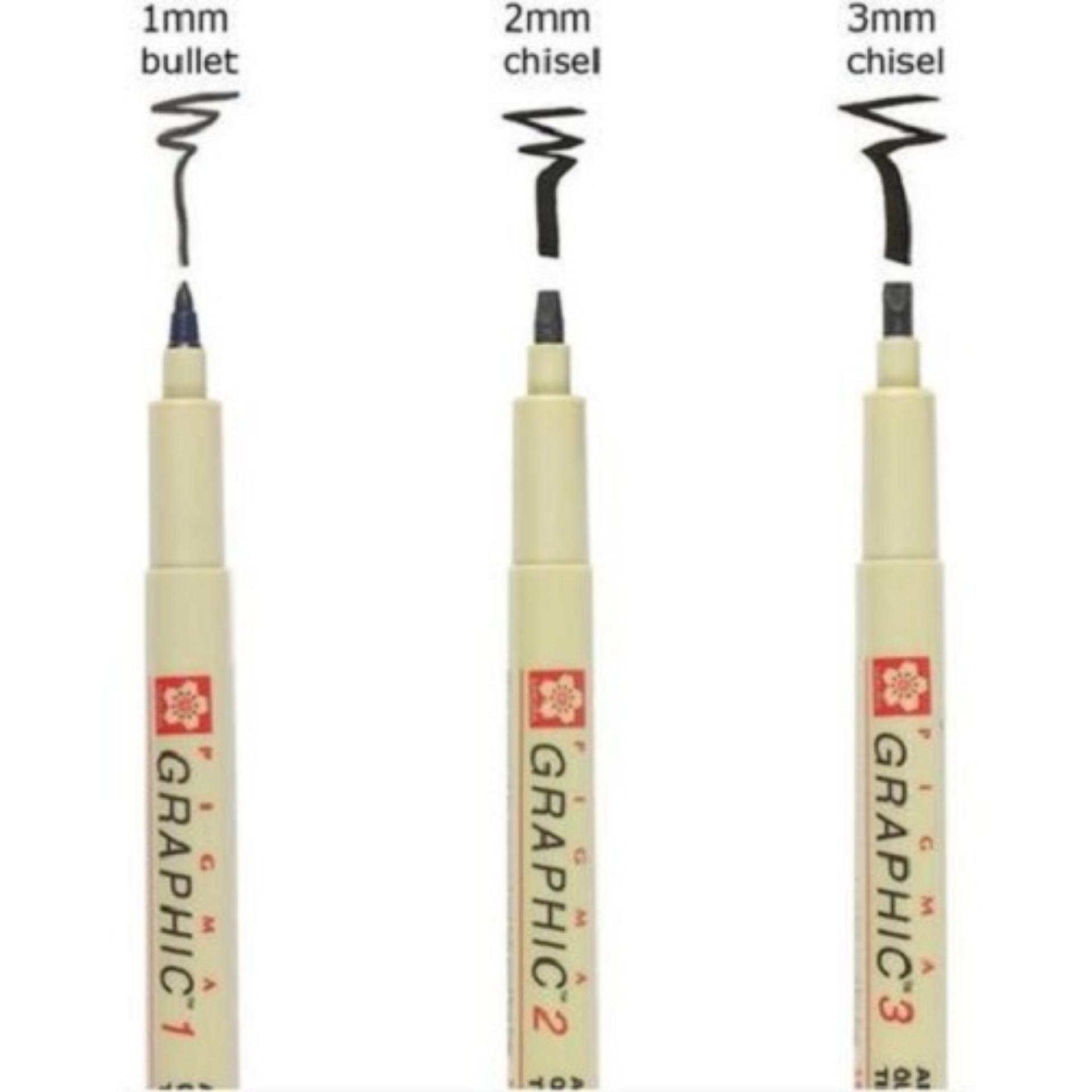 [HCM]BÚT ĐỒ HỌA SAKURA PIGMA GRAPHIC SIZE 1 (ĐẦU DẸT - 1.0 MM)