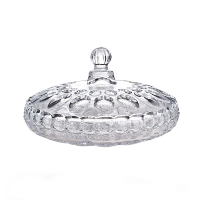 Hộp mứt pha lê cao cấp cỡ lớn ĐK 24.3cm